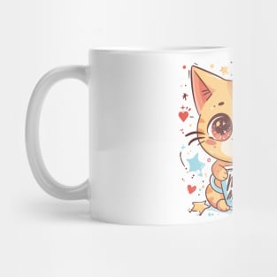 Magical Mondays: Kawaii Cat with Coffee Mug